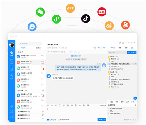全渠道接入同一個客服平臺